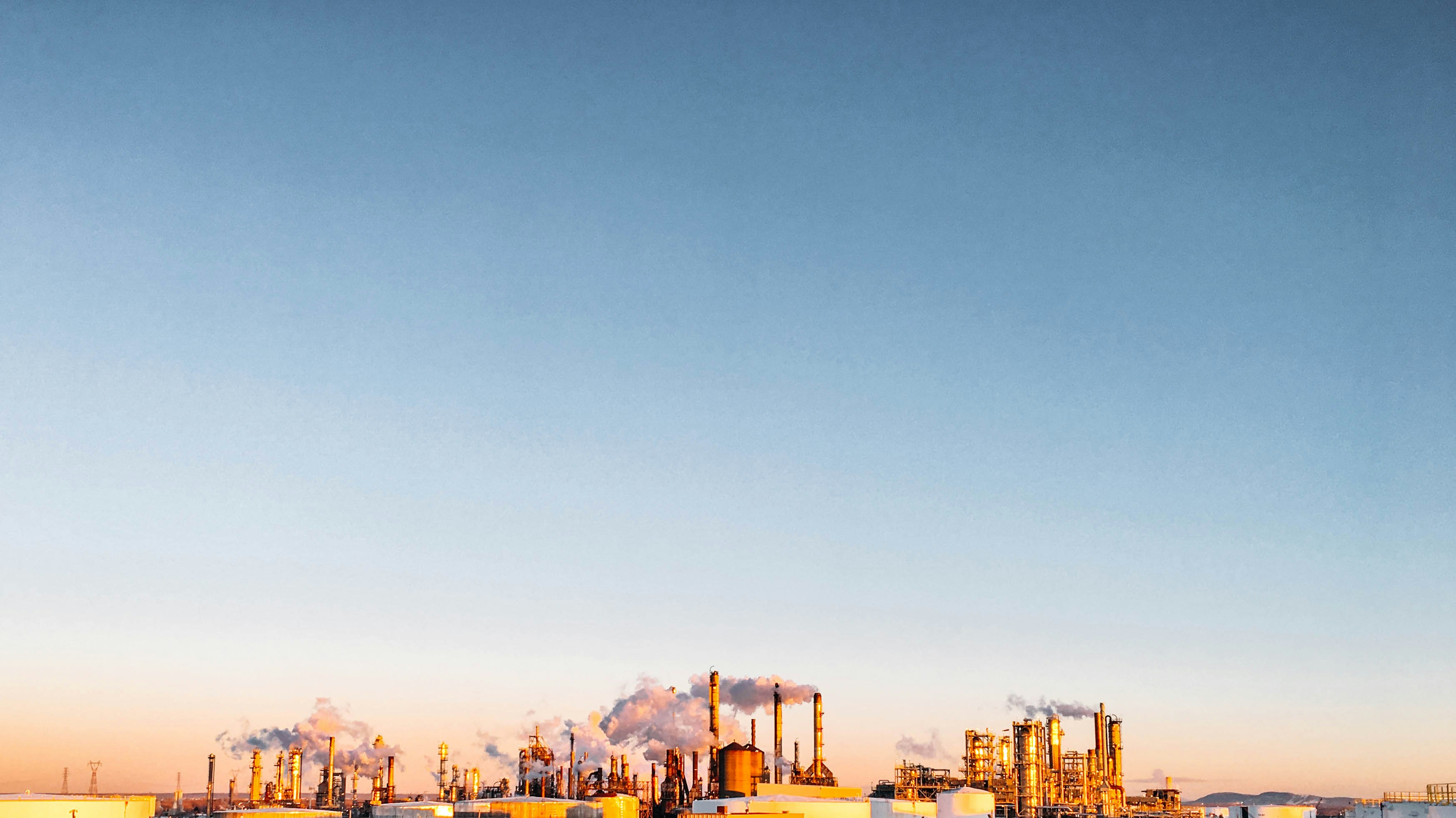 Refinery at dusk