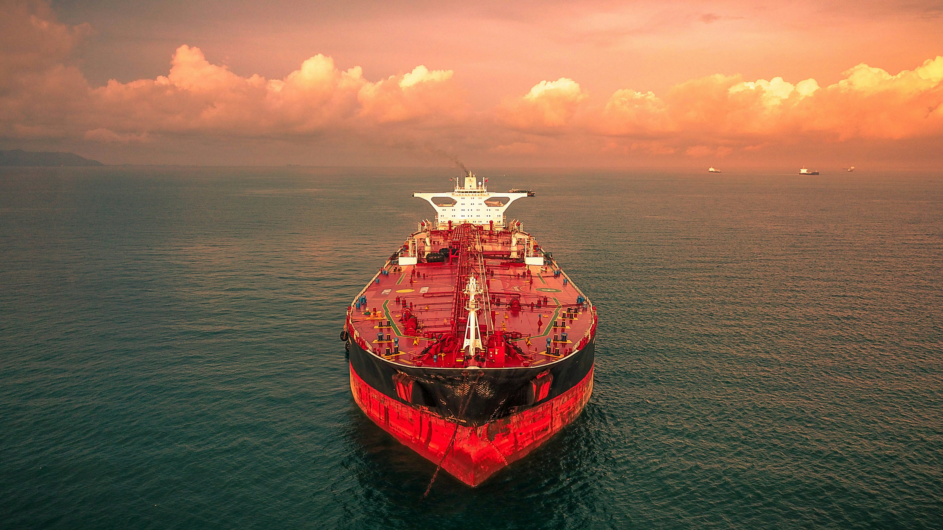 Tanker underway at sea