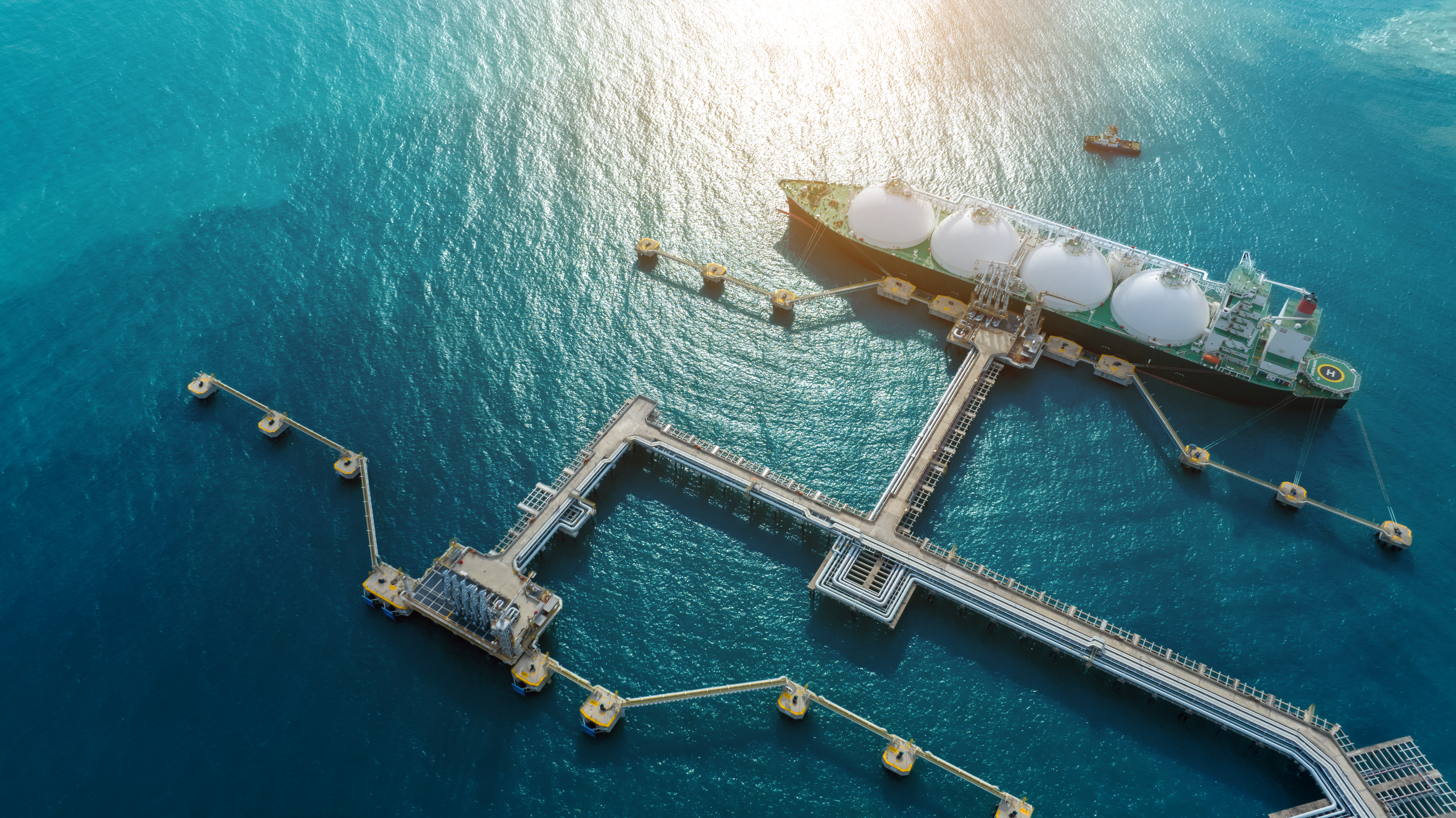 LNG carrier at berth