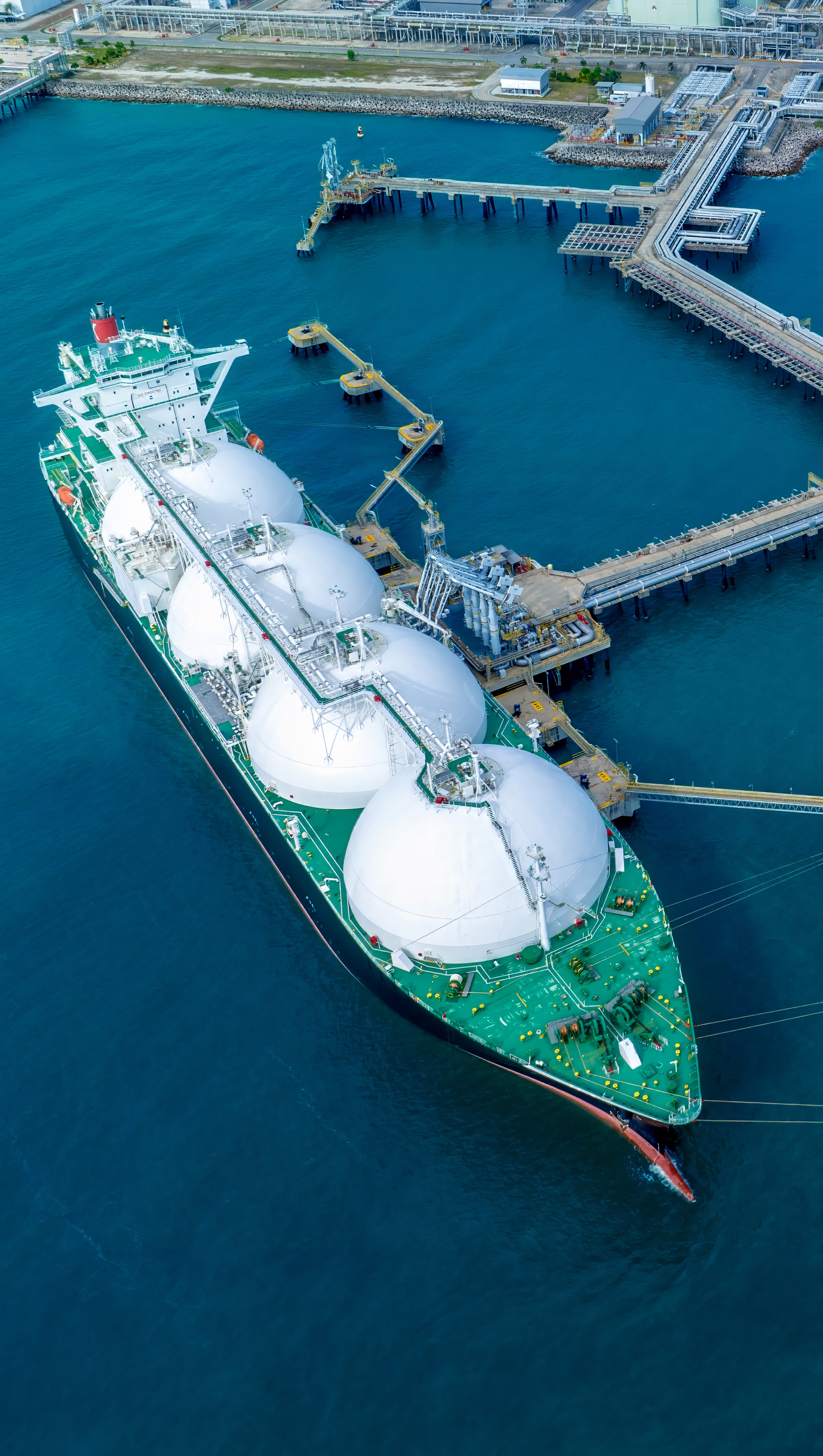 LNG terminal with pipeline berths